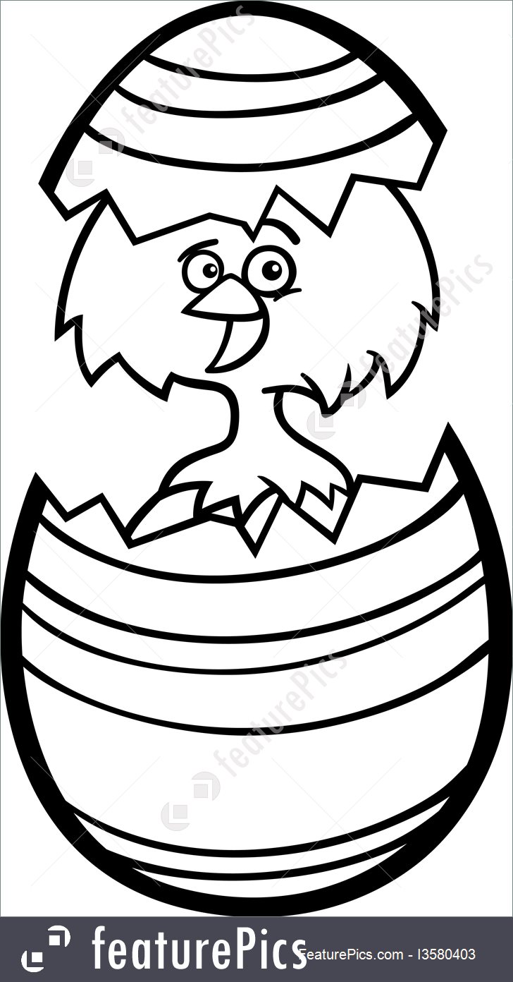 728x1392 Illustration Of Chicken In Easter Egg Cartoon For Coloring