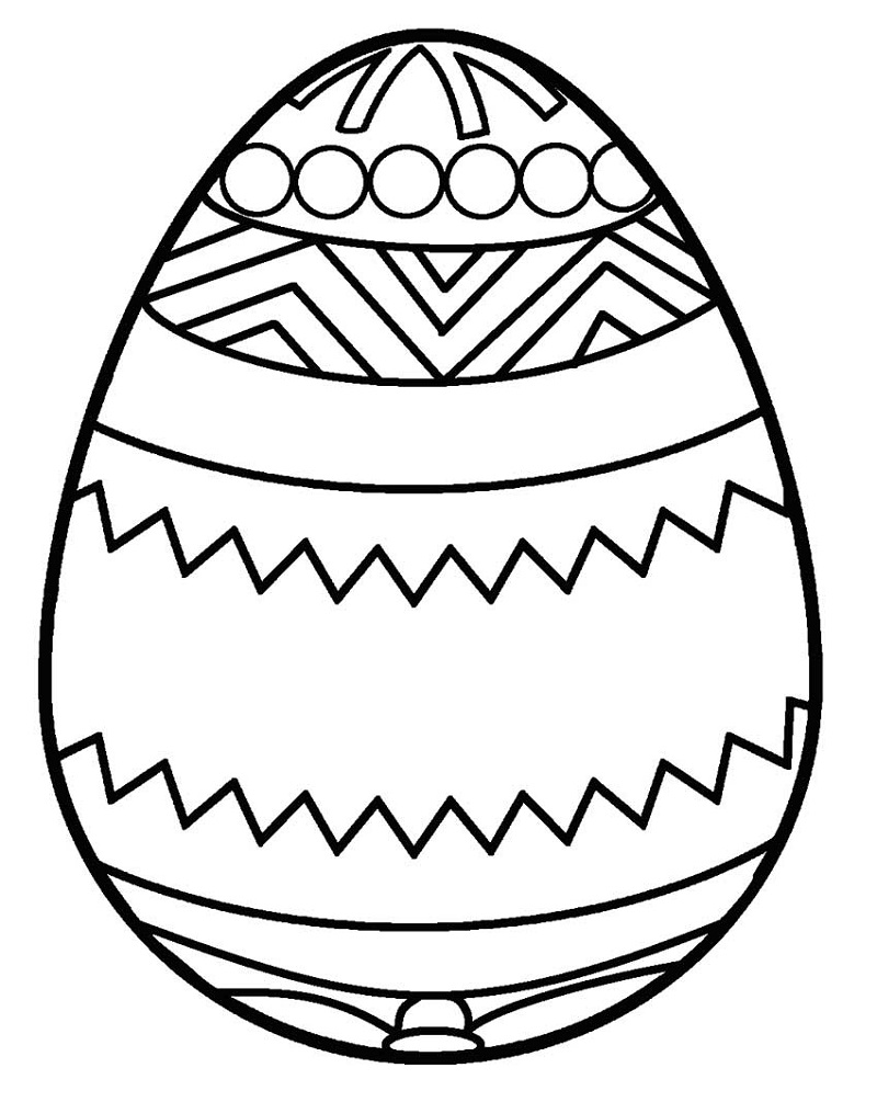 800x1005 Easter Egg Drawing Template