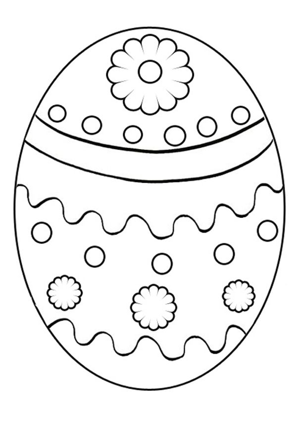 600x850 Happy Easter Egg For Colouring Easter Egg For Colouring Free