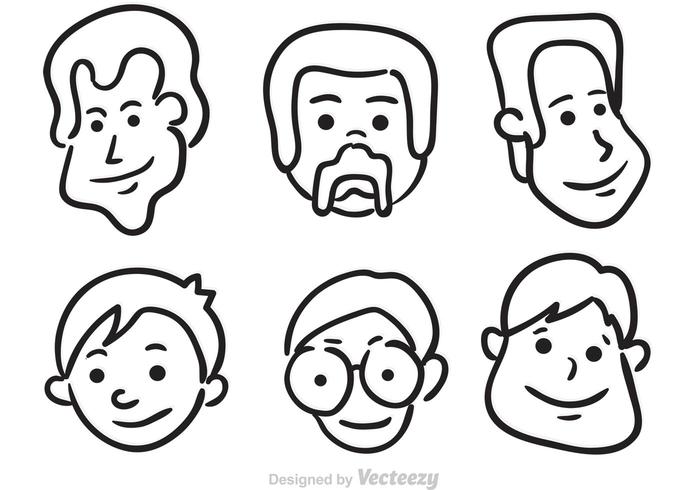 700x490 Man's Face Vectors