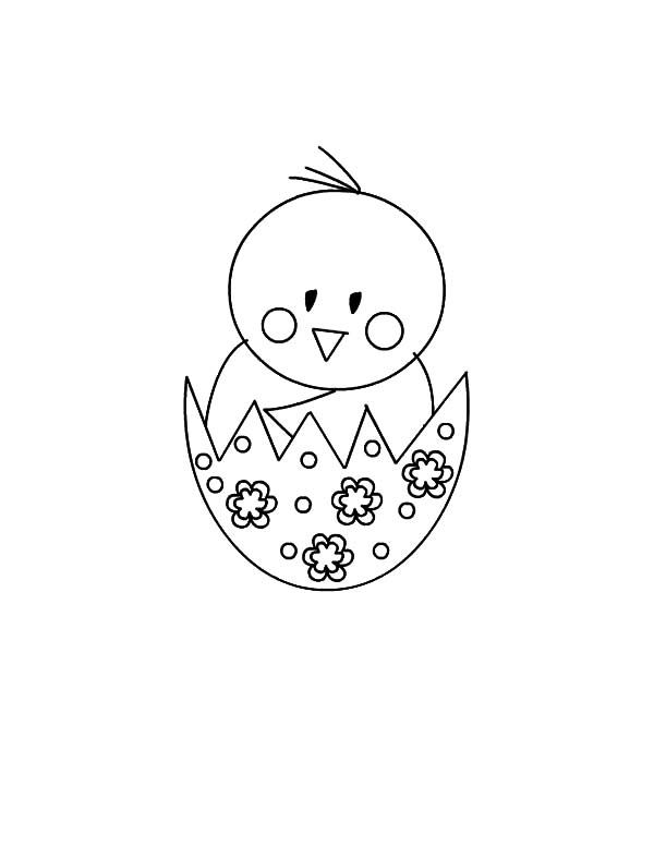 600x776 Chick Hatching From Easter Egg Coloring Pages Best Place To Color