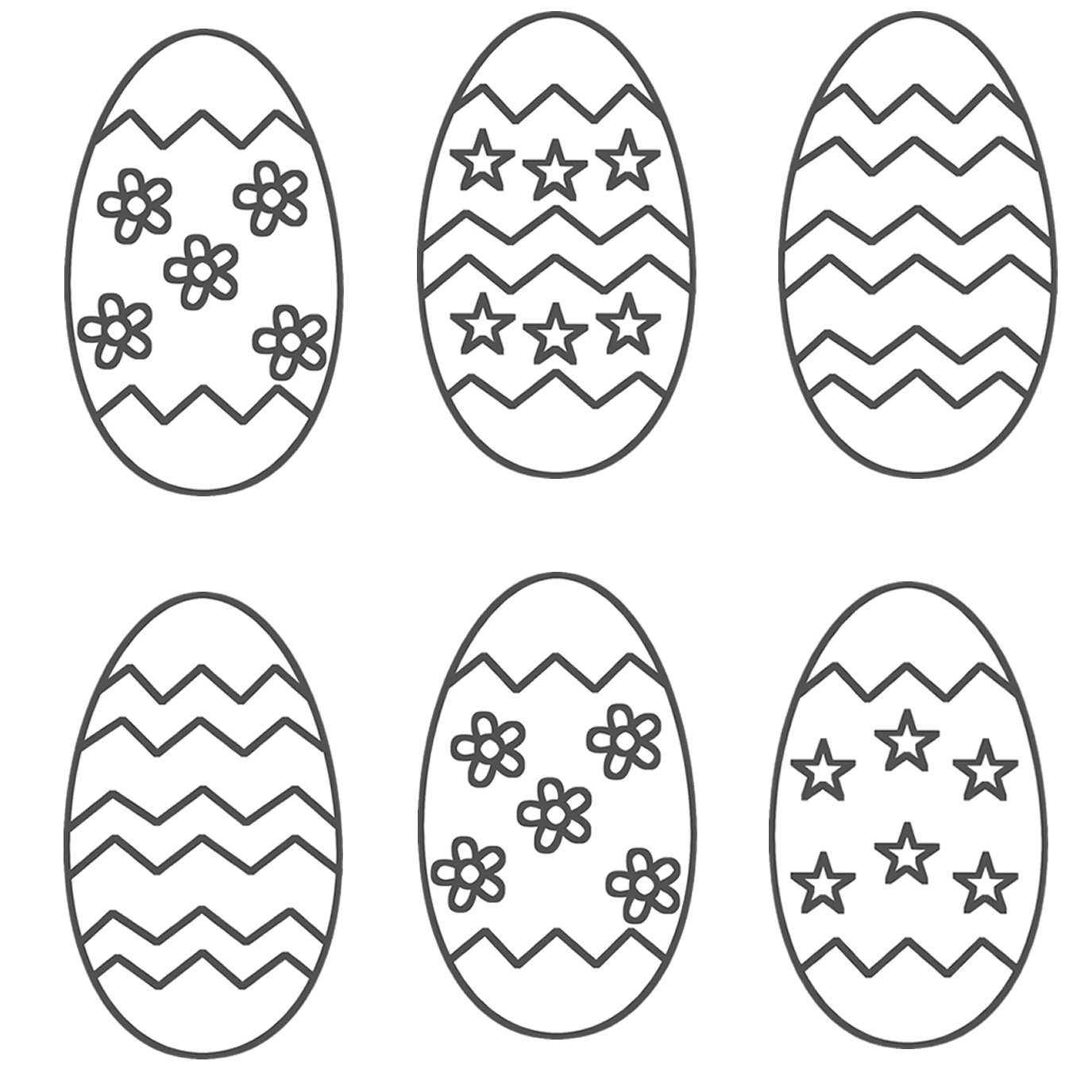 1375x1375 Easter Eggs To Colour (Young Learners And St Cycle) Httpwww