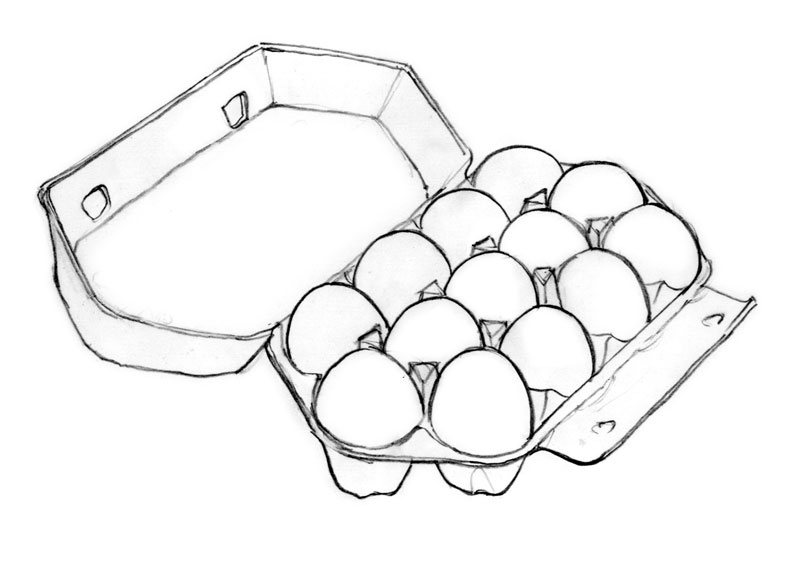 792x561 Dozen Eggs Clipart Black And White