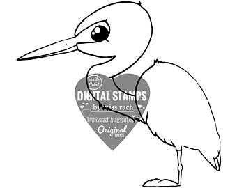 340x270 Egret Illustration Etsy