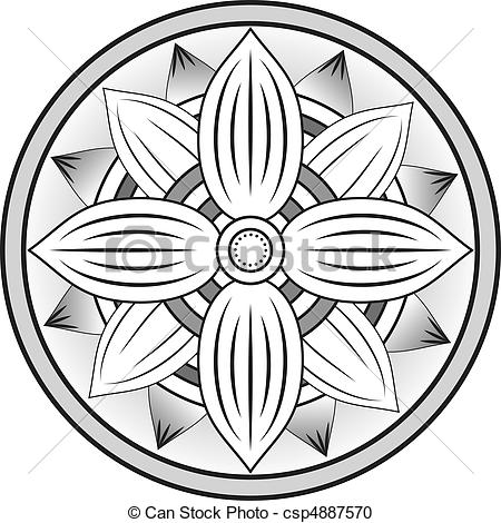 450x470 Floral Ornament Like An Ancient Egypt Ornaments Stock Illustration