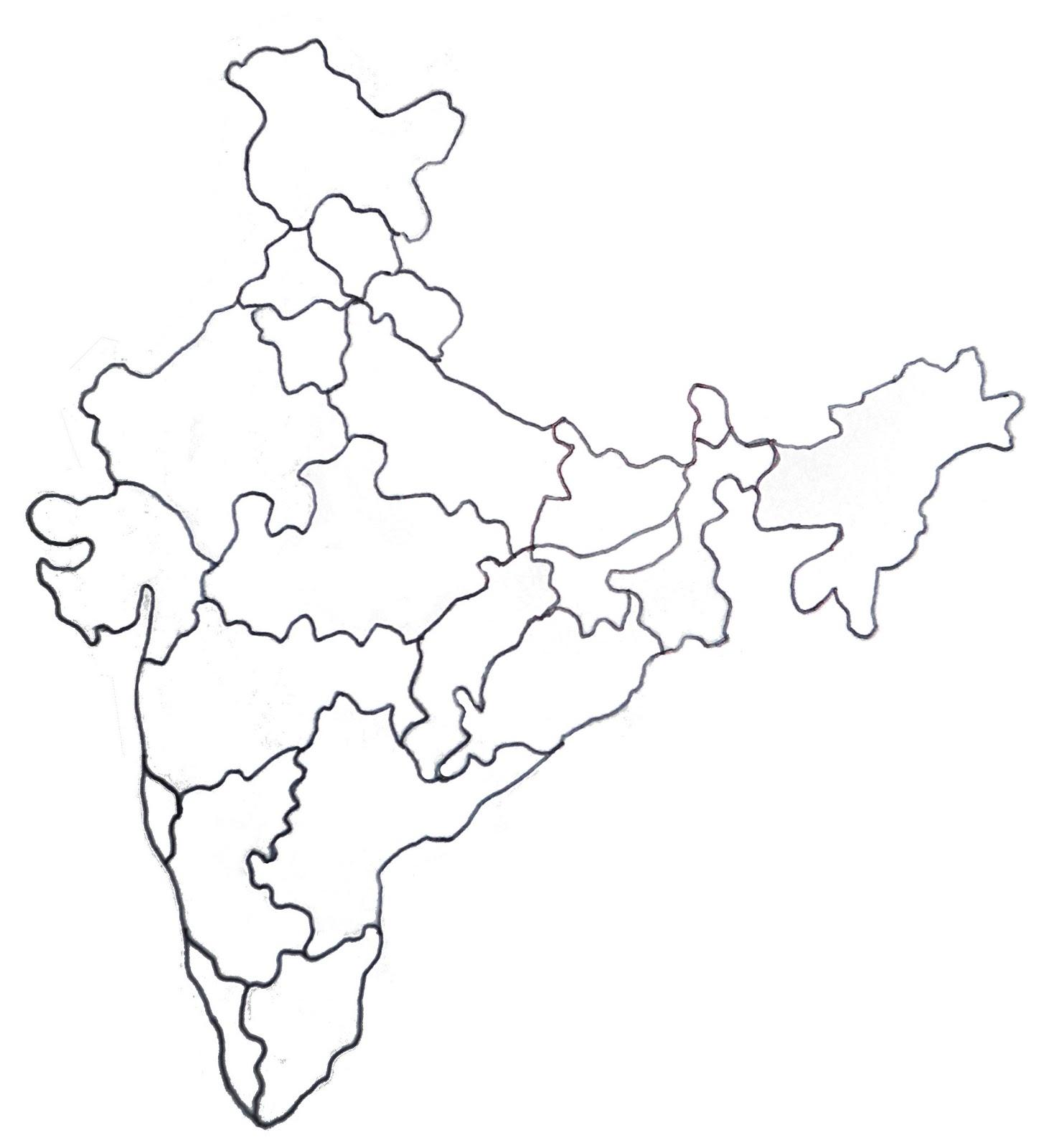 1462x1600 India Map Drawing
