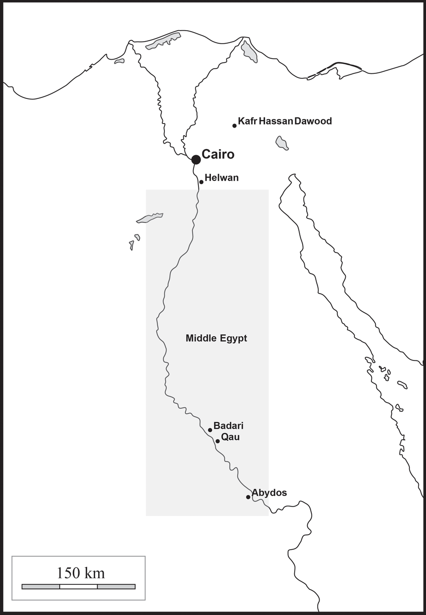 850x1225 Map Of Egypt With The Places Mentioned In The Text. The Area Along