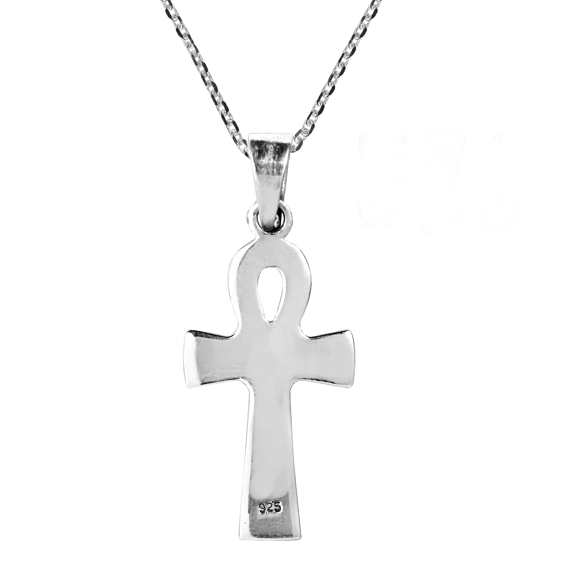 2000x2000 Egyptian Eye Of Horus Ankh Cross Sterling Silver Necklace