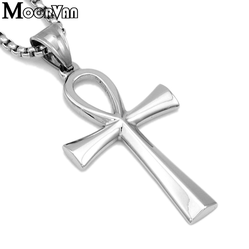 800x800 Moorvan Vintage Men Ankh Cross Pendant Necklace Charm Fashion Gold