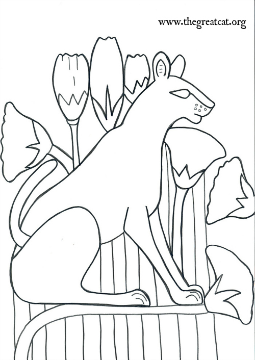 500x706 Ancient Egyptian Cats A Coloring Book For Adults And Children
