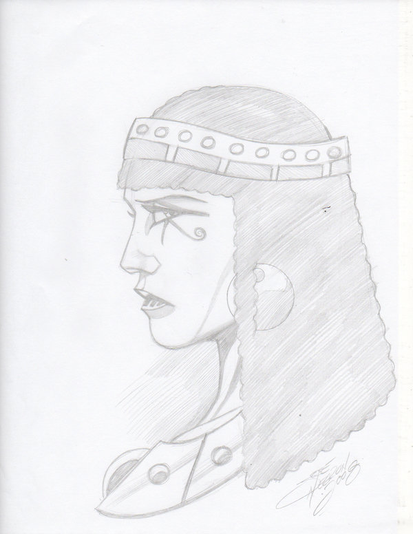 600x776 Egyptian Queen Pencil Sketch By Jinn366