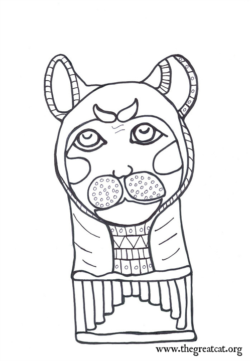 500x720 Ancient Egyptian Cats A Coloring Book For Adults And Children