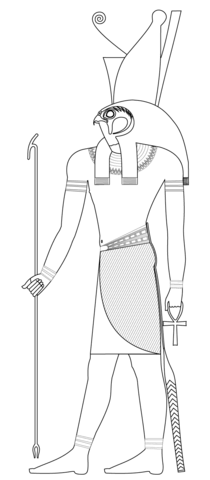 210x480 Horus, Ancient Egyptian God Coloring Page Free Printable