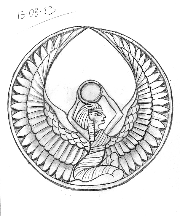 607x729 Tattoo Sketch A Day Egyptian August 15th