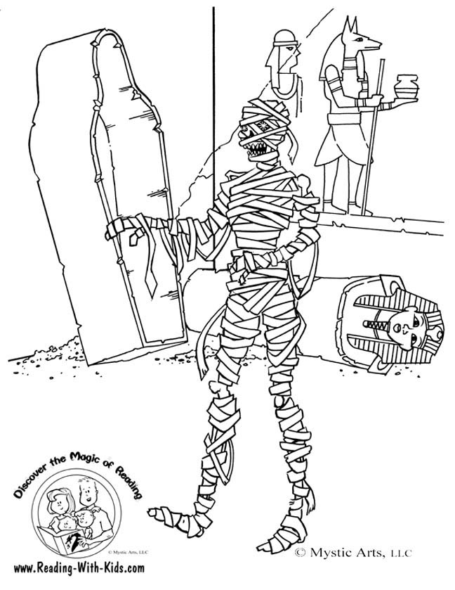 648x839 Mummy Coloring Pages Halloween