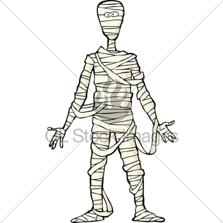 325x325 Scary Cartoon Egyptian Mummy In Front Of Pyramids Gl Stock Images