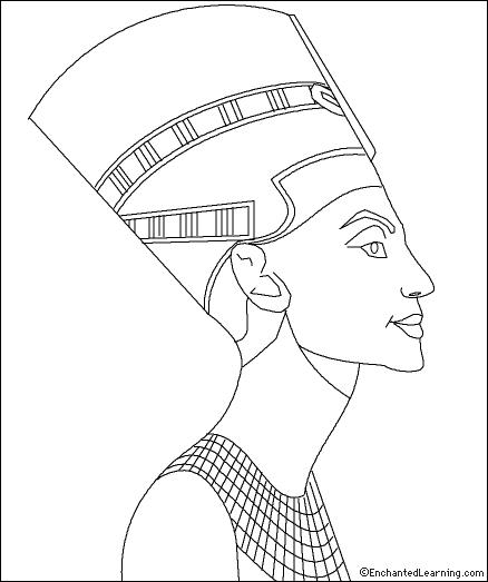 438x523 Queen Nefertiti Coloring Page