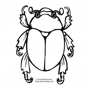 300x300 Egyptian Scarab Beetle Sacred Geometry Tattoo Design