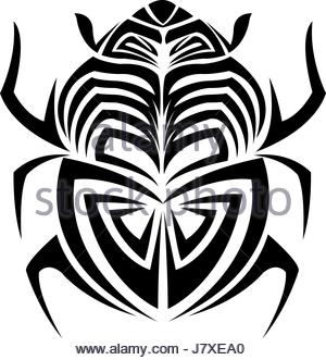 300x331 Isolated Illustration Of An Ancient Egyptian Scarab Beetle Stock