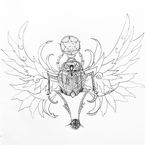 Egyptian Scarab Drawing at GetDrawings | Free download