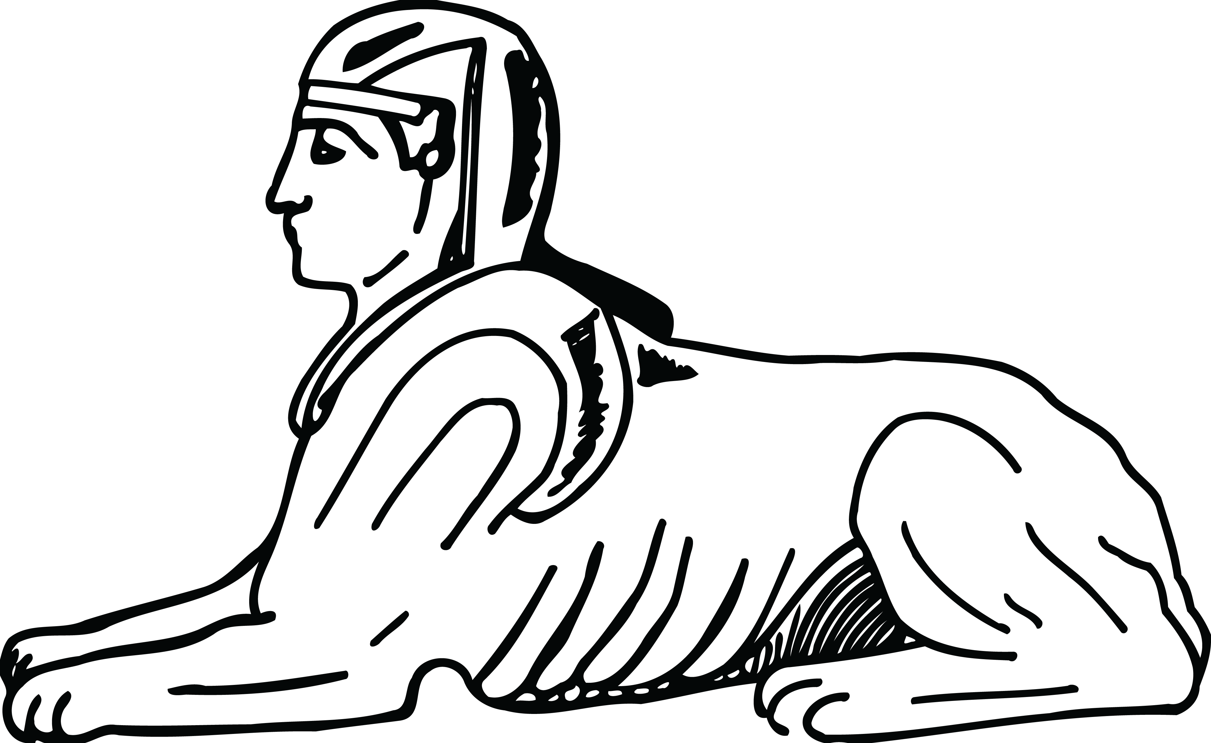 4000x2455 Free Clipart Of An Egyptian Sphinx
