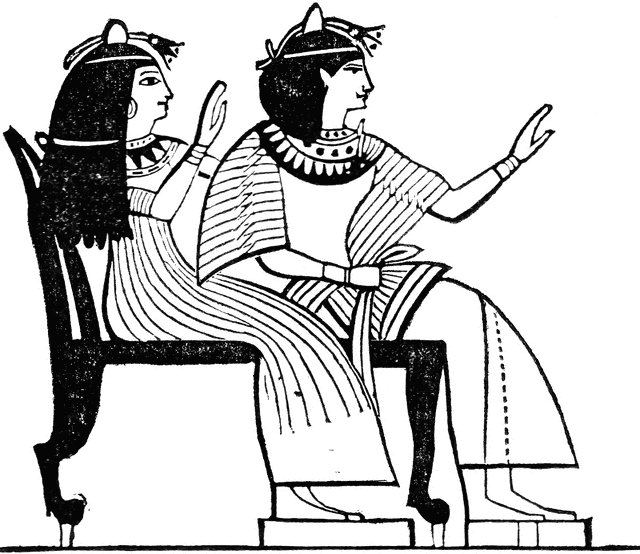 640x554 Egyptian Double Chair Clipart Etc