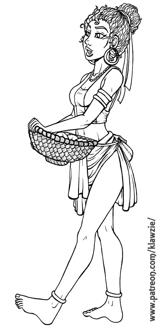 628x1273 Woman Farmer (Egyptian Style Ryuutama) By Klawzie