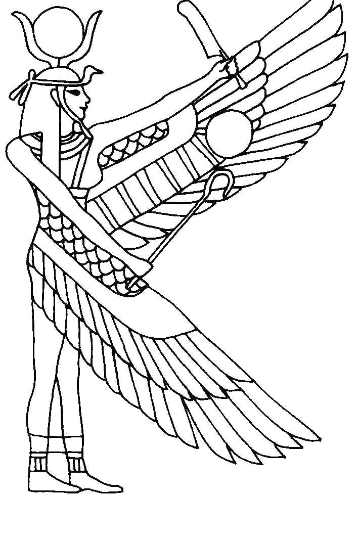 712x1072 Pharaoh Coloring Pages Ii Statue For Children King Tuts Tomb Page