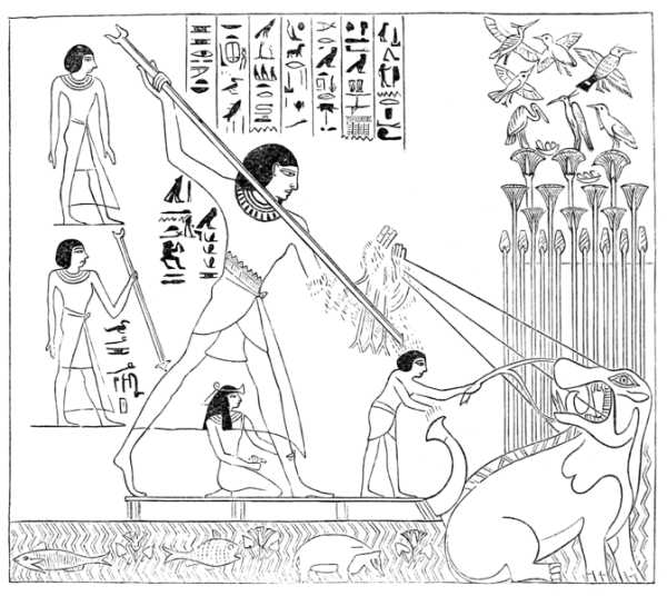 600x536 Ancient Egypt, Hunting Scene On Nile Ornament 1 Antiquity