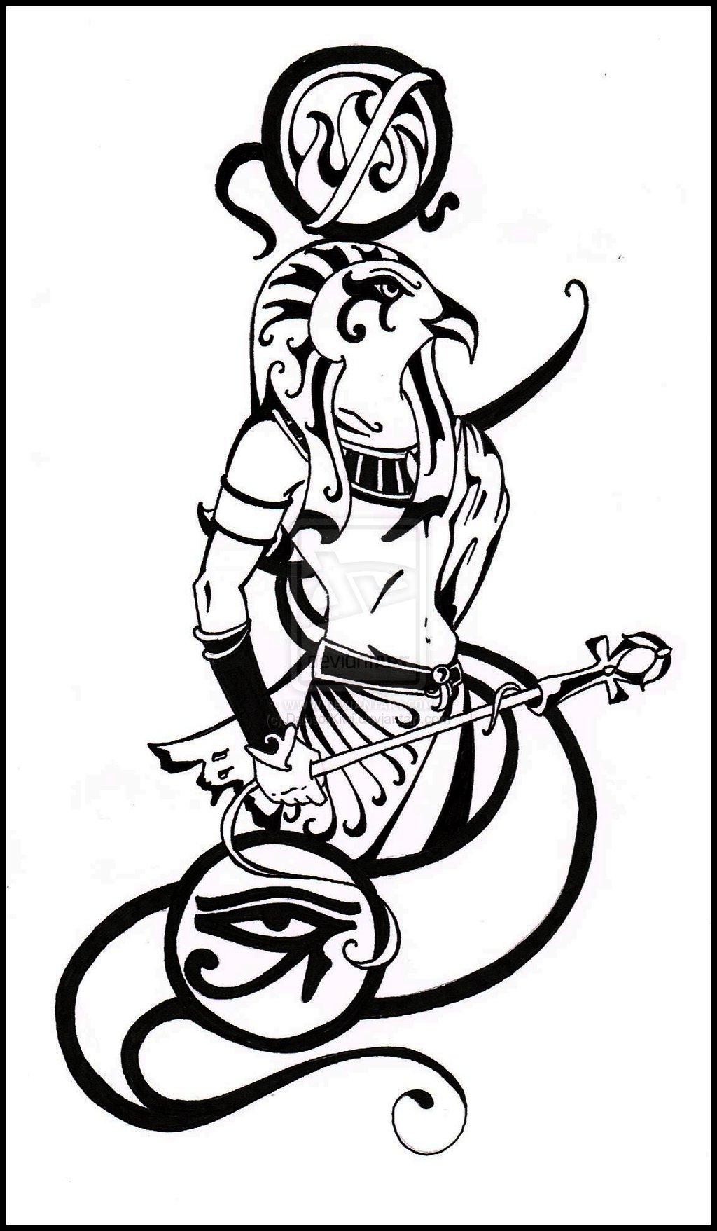 1024x1757 Egyptian God Ra Drawing The Sun God, Ra. By Dabsofkiwi Africa