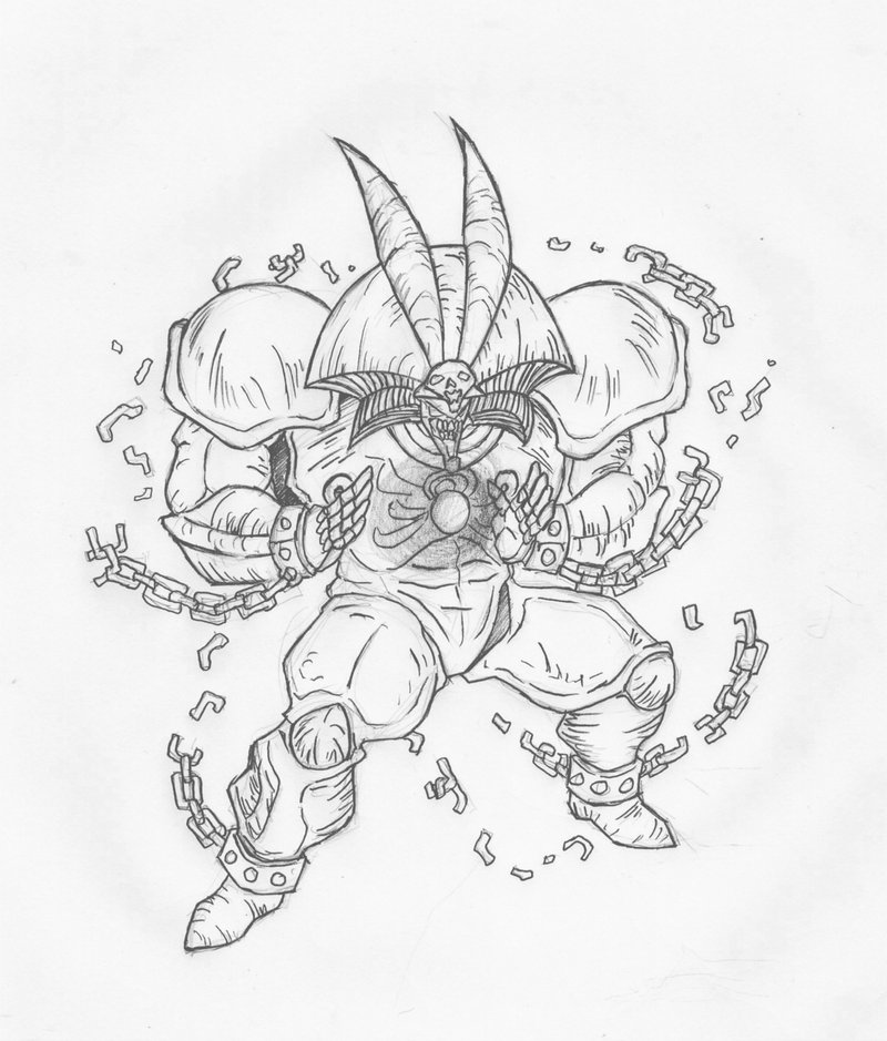 800x939 Yu Gi Oh Egyption God Exodia By Ehteshamhaider