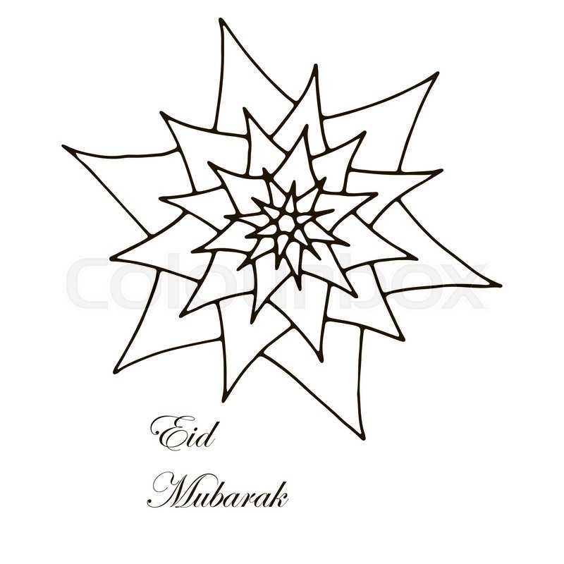 800x800 Eid Mubarak Background With Arabic Mandala. Can Be Use As Sticker