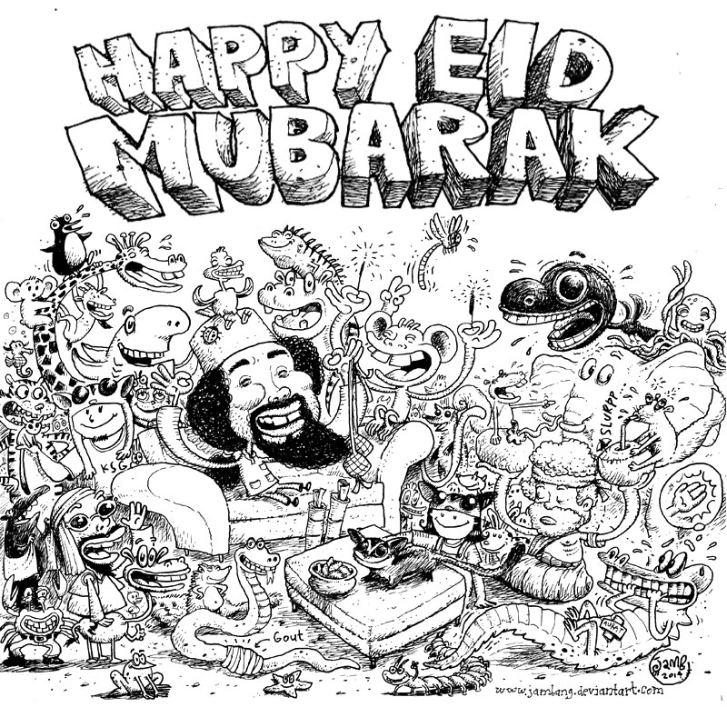 800x800 Happy Eid Mubarak 2014 By Jambang
