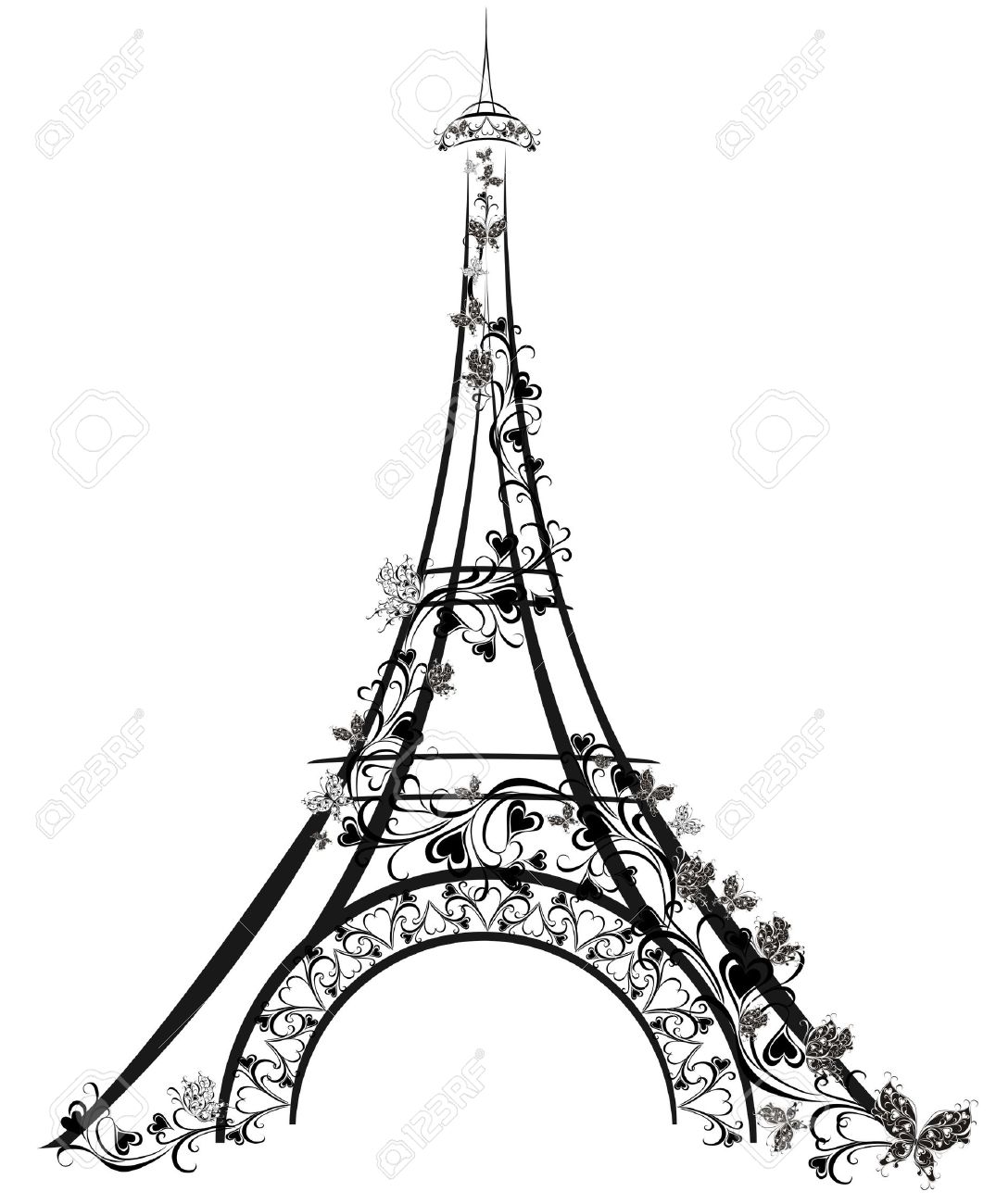 1075x1300 Eiffel Tower, Paris, France Royalty Free Cliparts, Vectors,