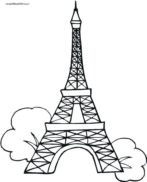 600x742 Eiffel Tower Coloring Pages Packed With Stunning Tower Coloring