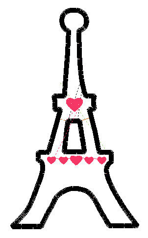 302x486 Paris Eiffel Tower Embroidery Design Machine Applique