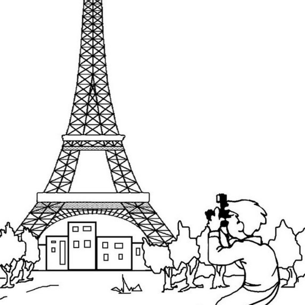 Eiffel Tower Drawing For Kids