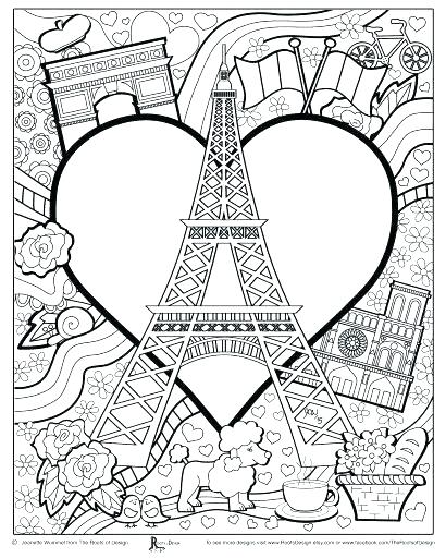 410x512 Eiffel Tower Coloring Lesson Kids Coloring Page Coloring