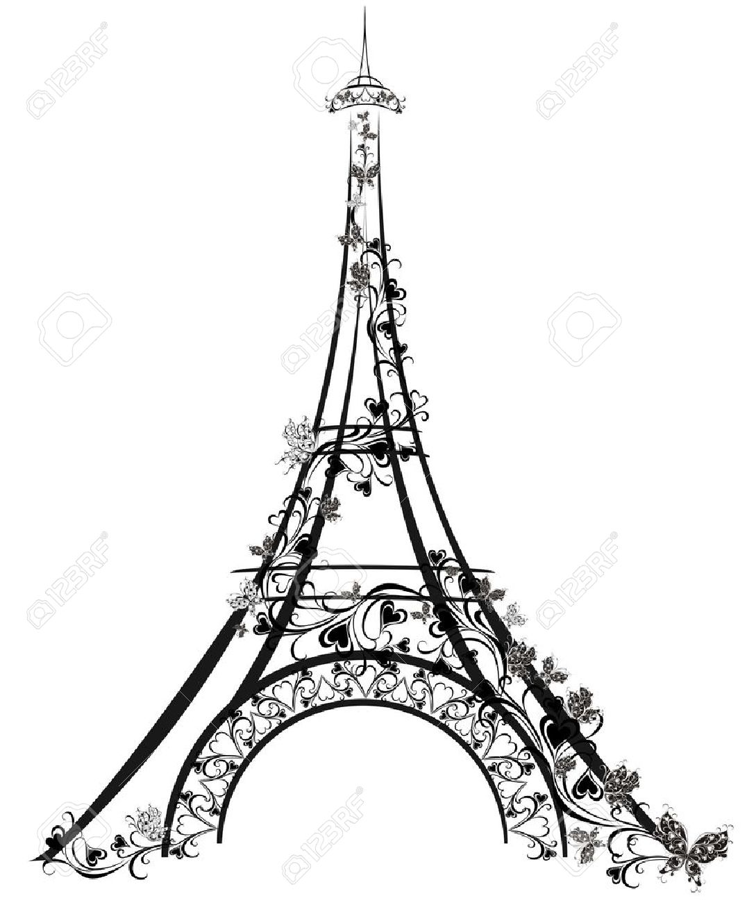 1076x1300 Eiffel Tower, Paris, France Royalty Free Cliparts, Vectors,