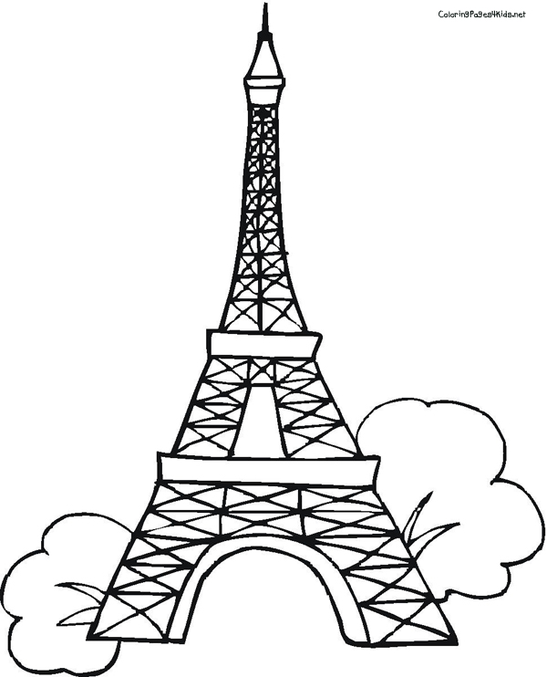 600x742 Eiffel Tower Coloring Sheet Free Download