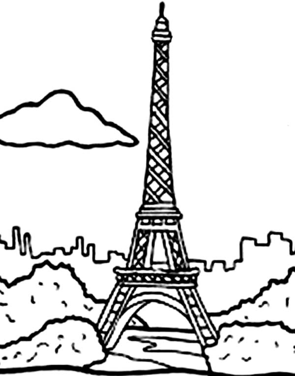600x763 Holiday In Eiffel Tower Coloring Page Holiday In Eiffel Tower