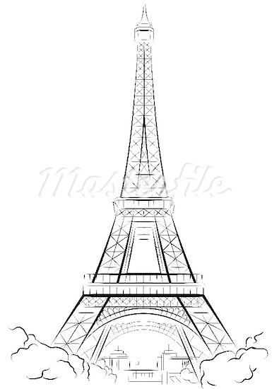 385x550 Images And Places, Pictures And Info France Eiffel Tower Drawing
