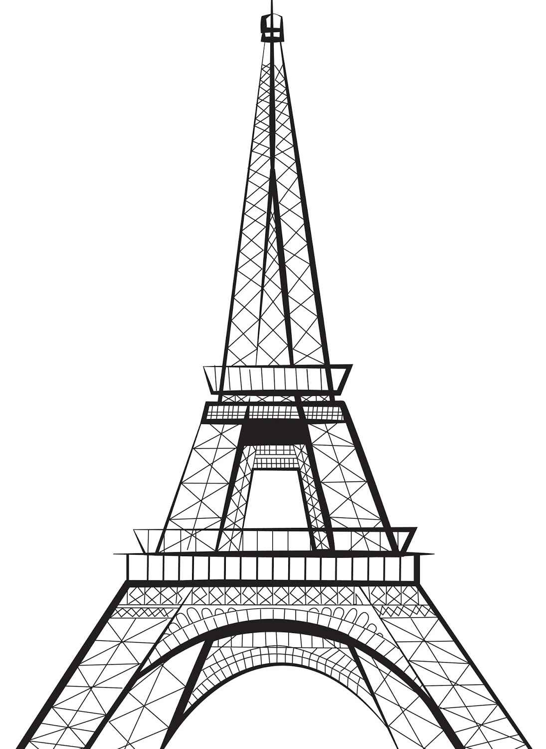 1095x1500 Roqaia Bhammam Eiffel Tower Drawing Architecture