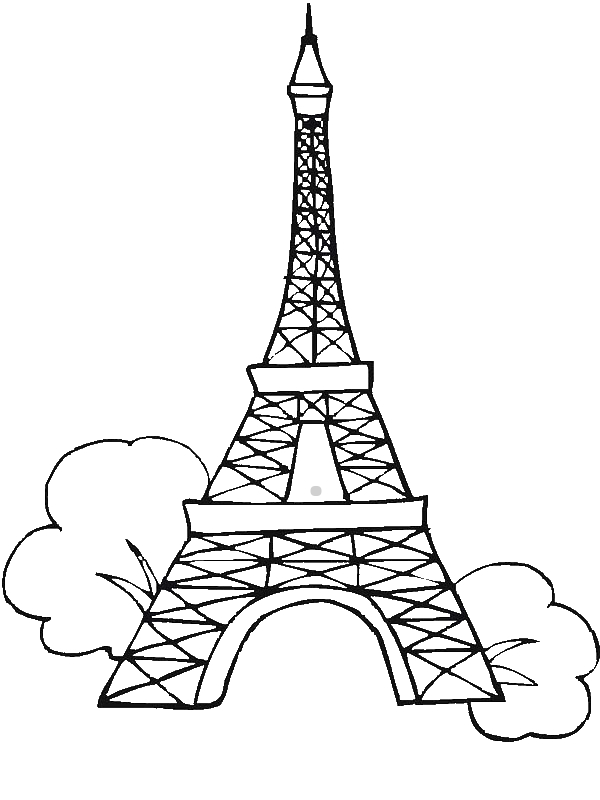 600x800 Seven Wonders Of The World Eiffel Tower Coloring Page