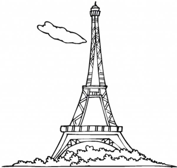 600x569 Eiffel Tower Picture Coloring Page Eiffel Tower Picture Coloring
