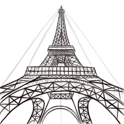 500x500 Draw The Eiffel Tower Outlines And French Classroom
