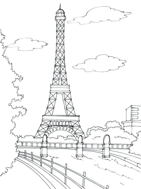 479x640 Eiffel Tower Coloring Pages Drawing French Tower Coloring Page