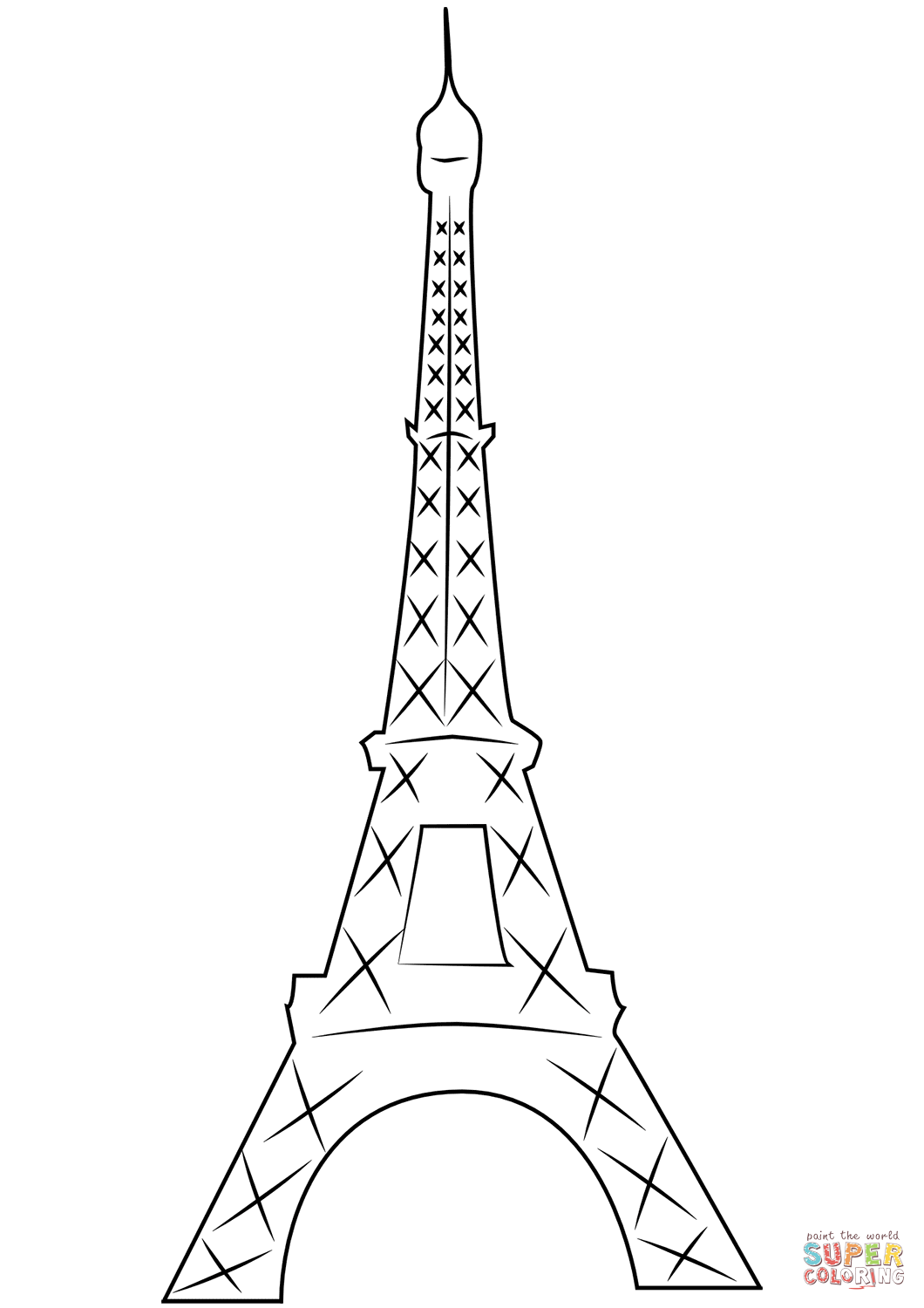 1060x1500 Eiffel Tower In Paris Coloring Page Free Printable Coloring Pages