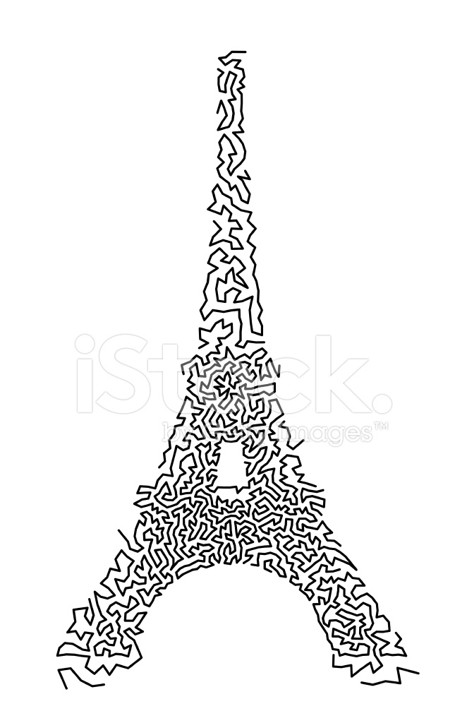 662x1024 Eiffel Tower Stock Vector