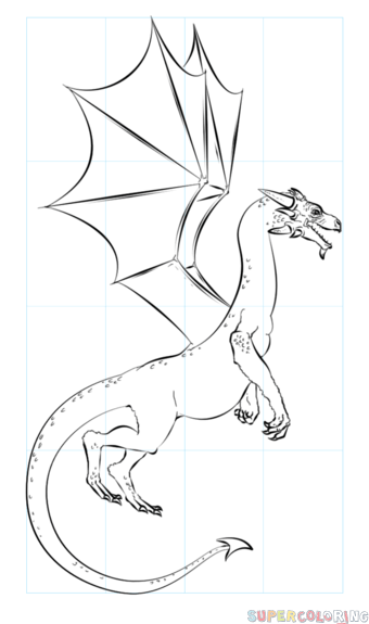340x575 How To Draw A Realistic Dragon Step By Step. Drawing Tutorials